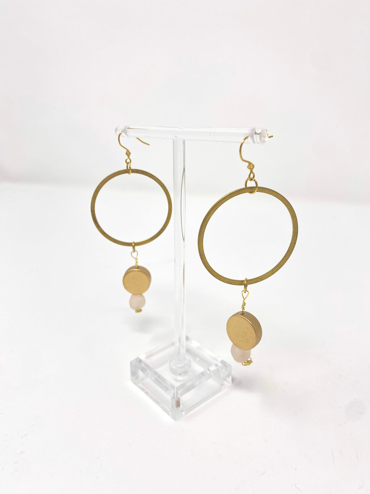 Blushing Pink Hoop Earrings