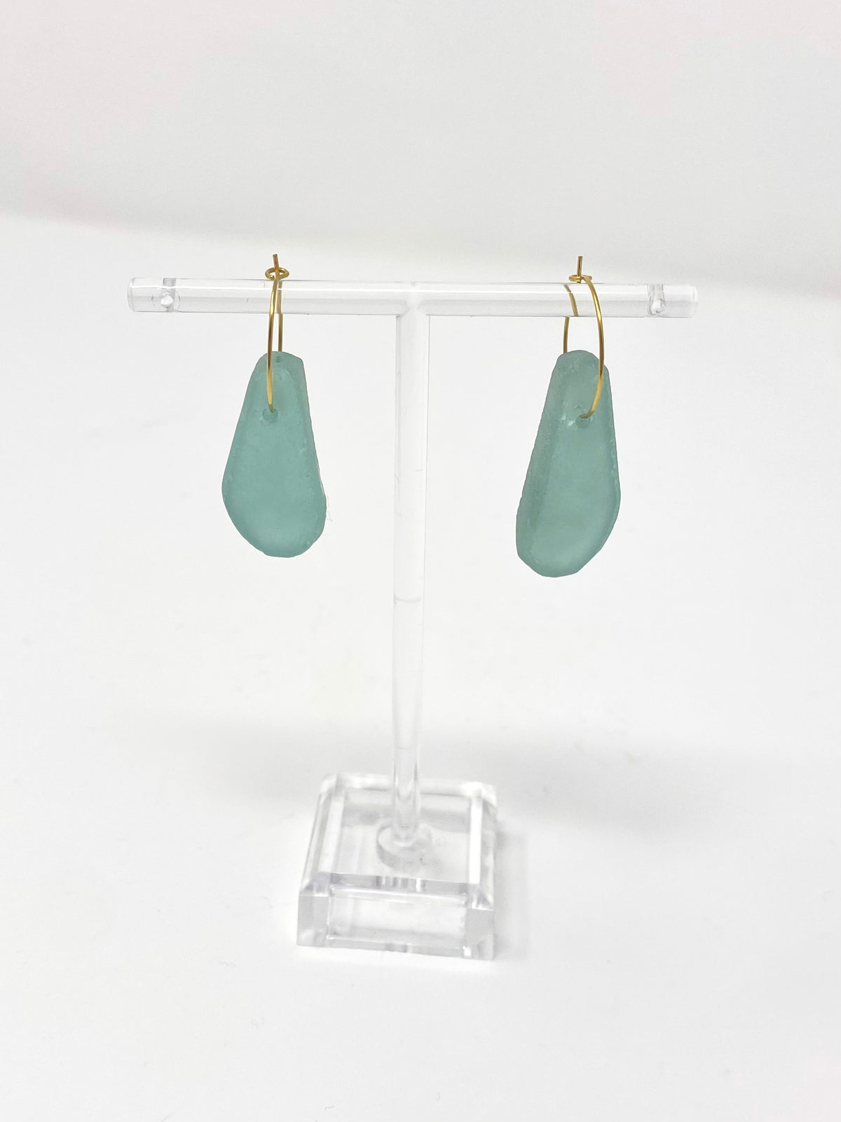 Beach Vibes, Sea Glass Dangle Earrings