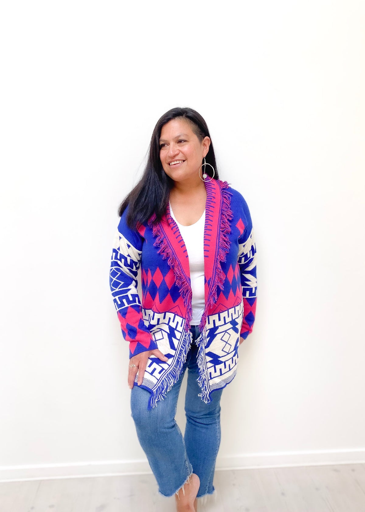 Aztec Fringe Cardigan