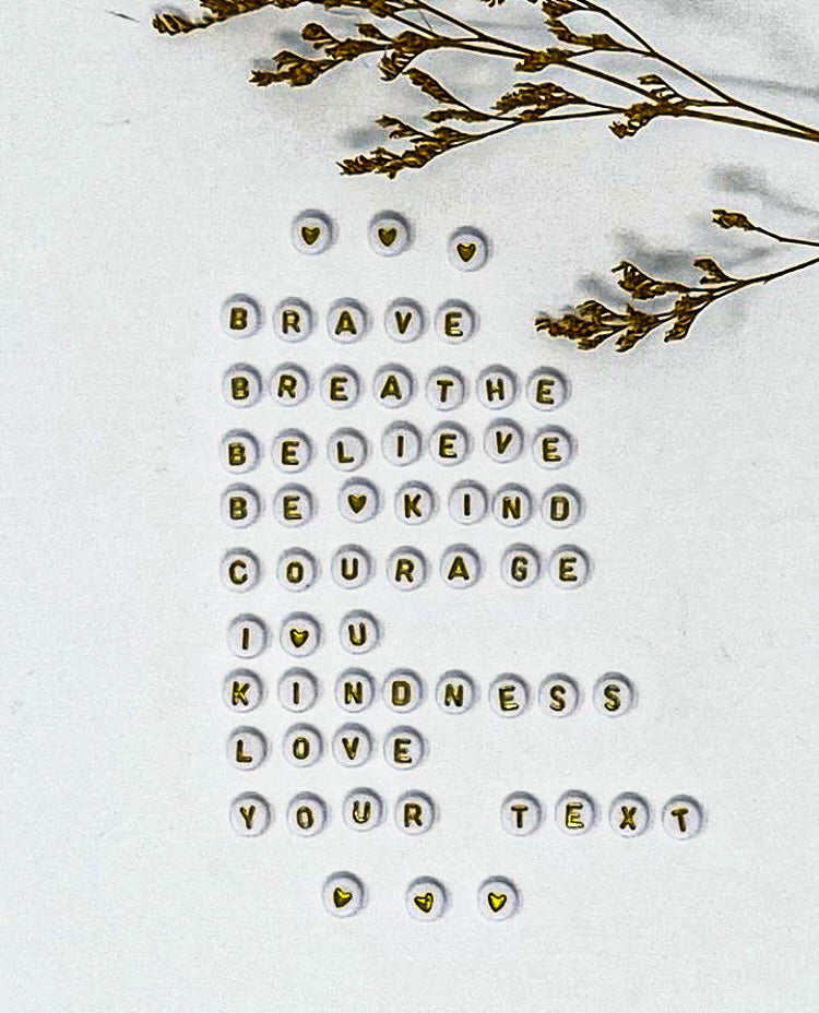 Affirmation Word Beaded Bracelet
