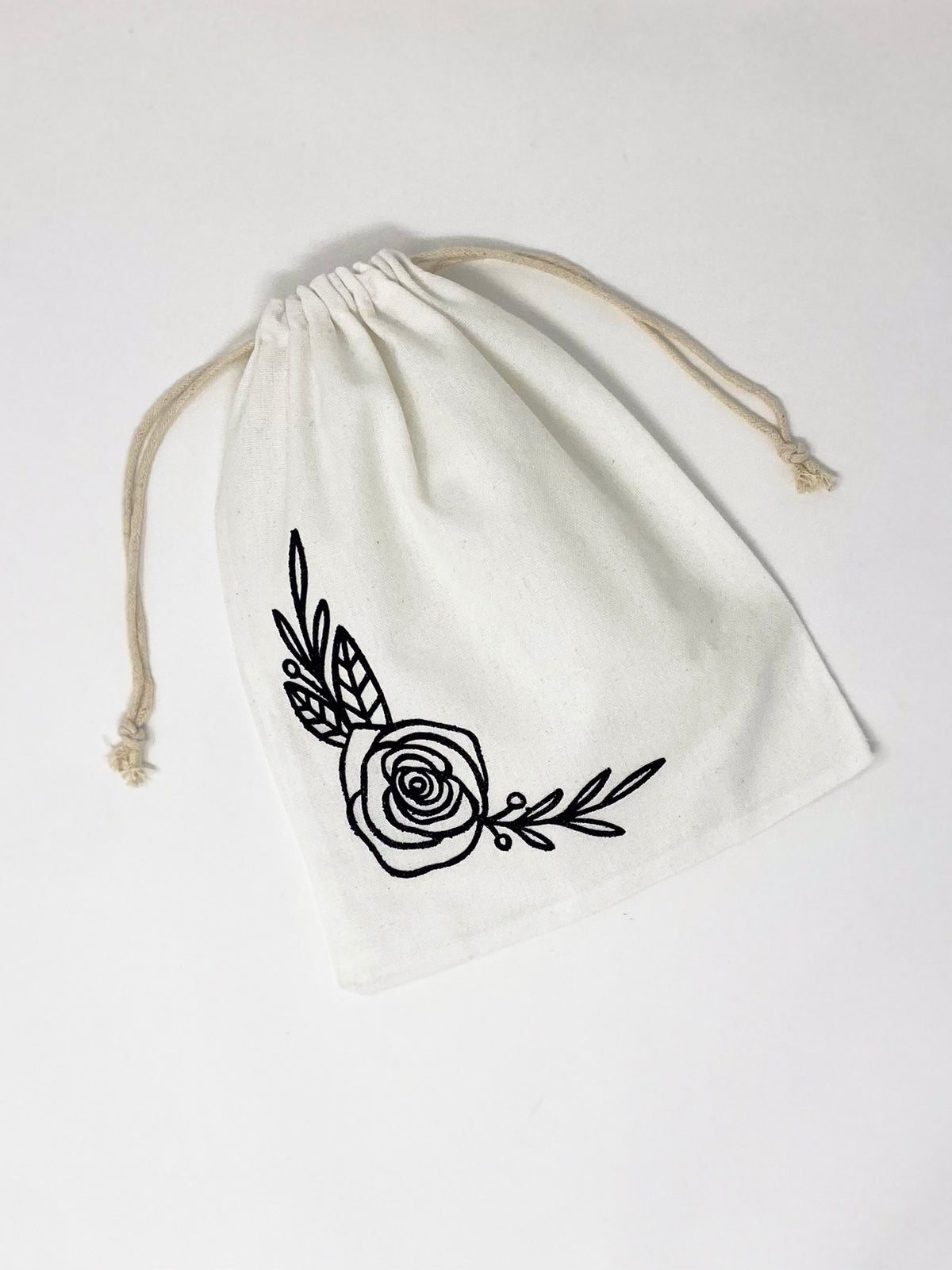 Floral Drawstring Pouch
