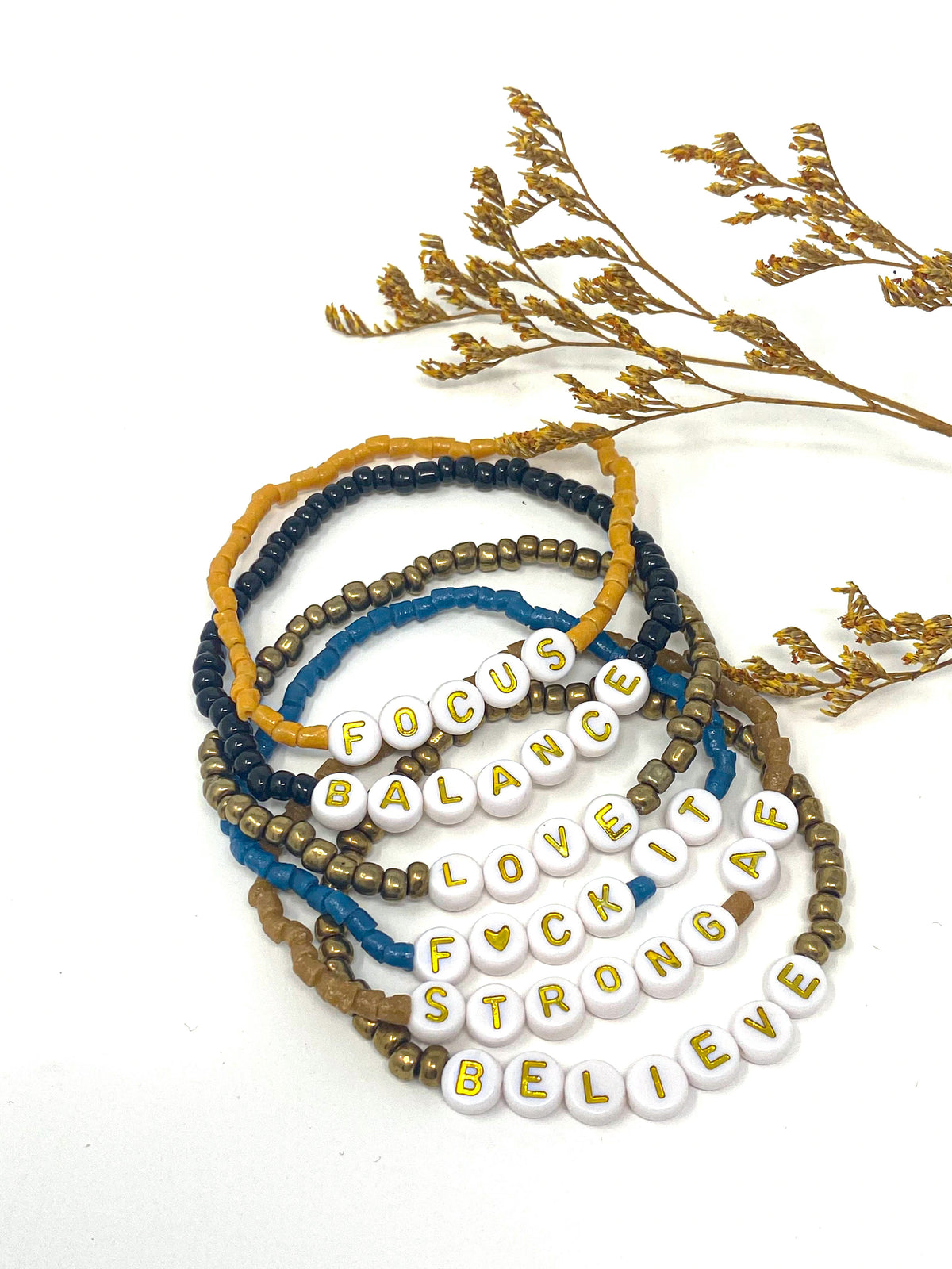 Affirmation Word Beaded Bracelet