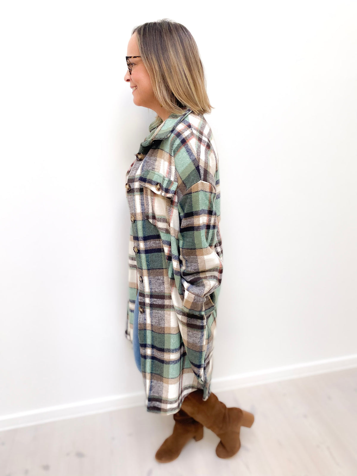 Flannel Shacket - Light Green