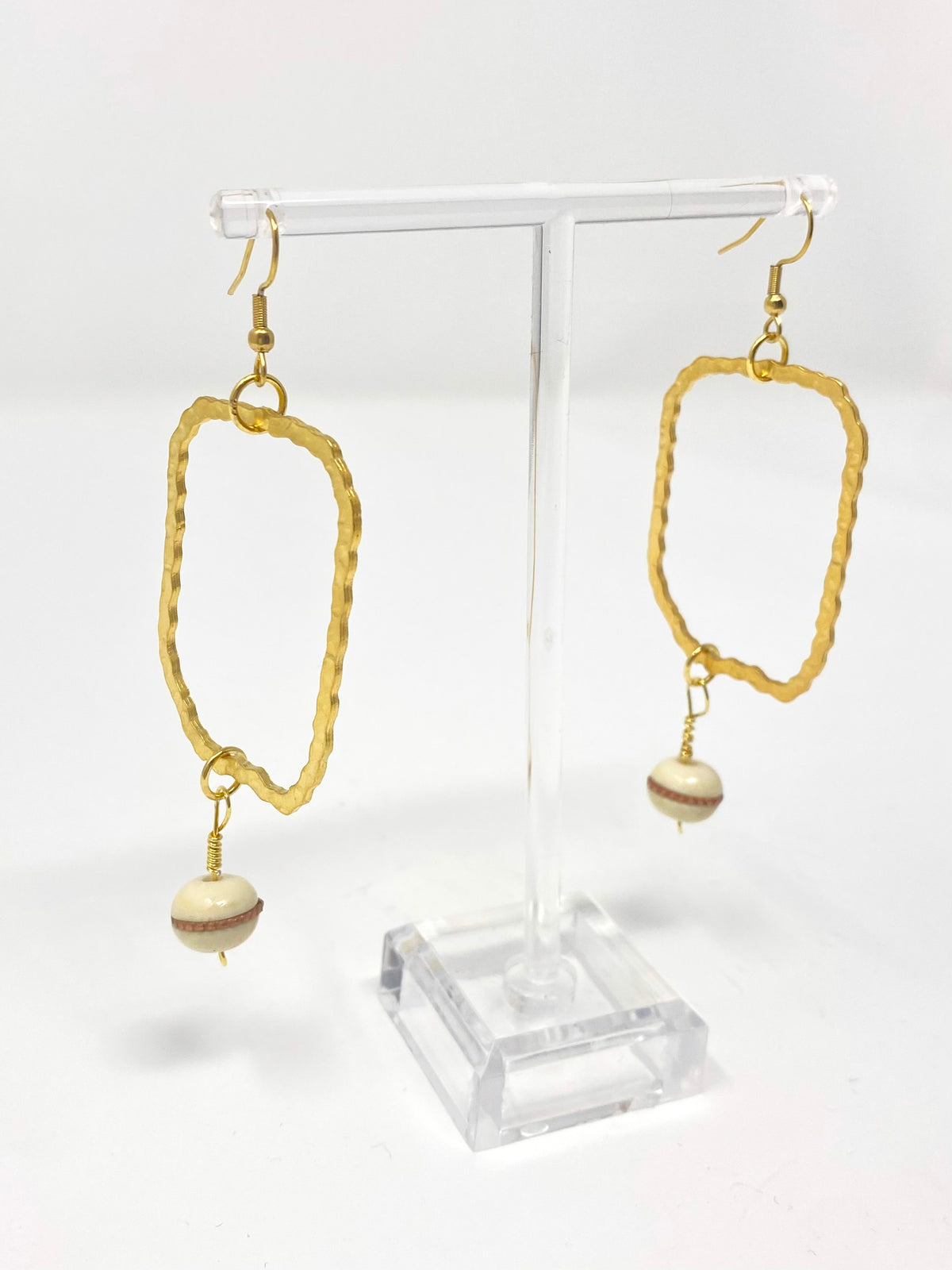 Asymmetrical Mala Beaded Earrings