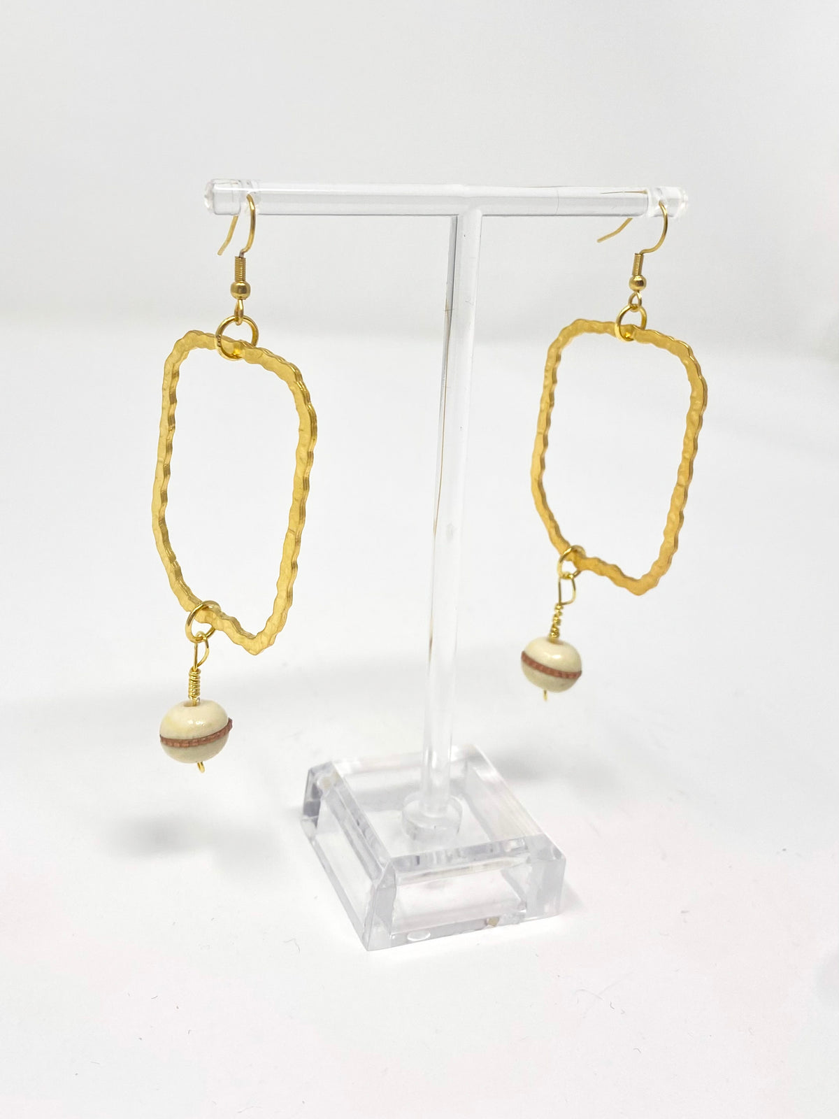 Asymmetrical Mala Beaded Earrings