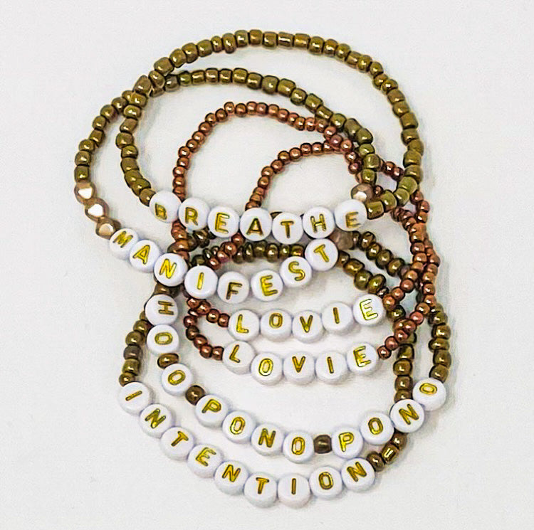Affirmation Word Beaded Bracelet