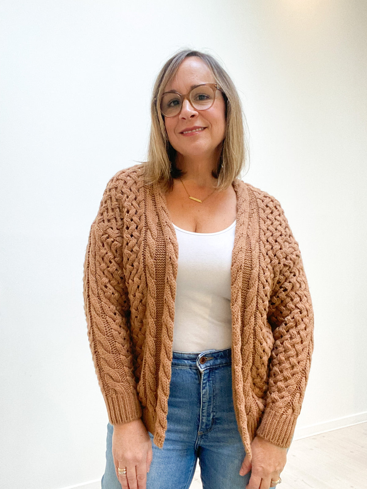 Cable-knit Cardigan