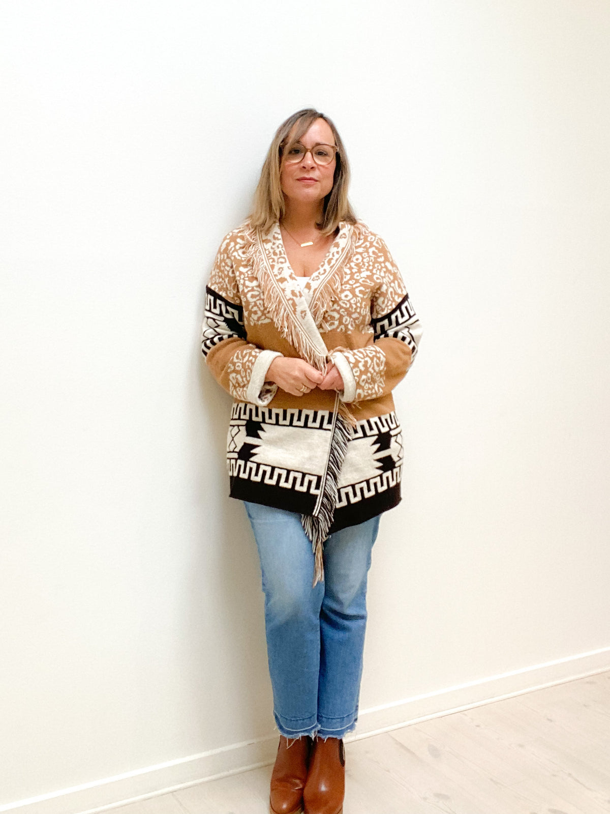 Aztec Fringe Cardigan