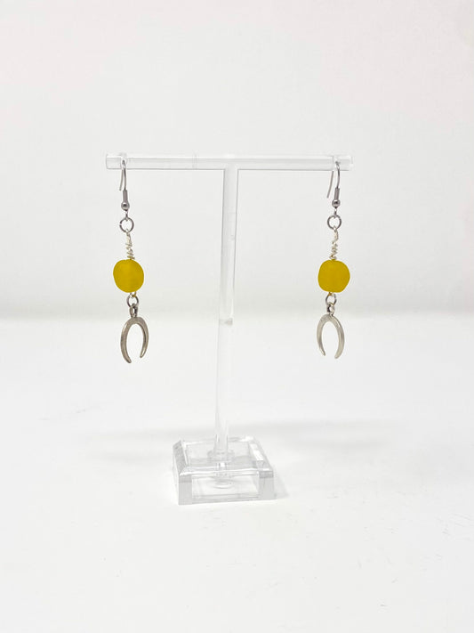 Crescent Moon Dangle Earrings
