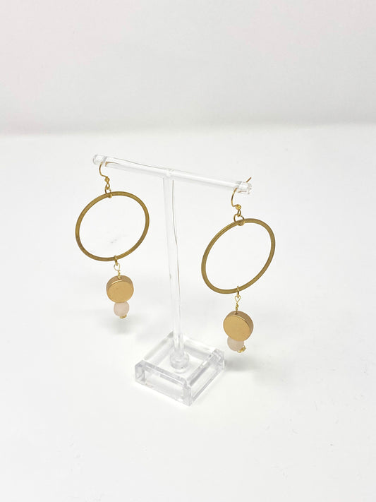 Blushing Pink Hoop Earrings
